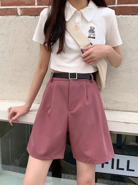「くすみピンク」｜「アイテム（その他）」を使った、Jewelobeさん（レディース・157cm）の夏コーディネート