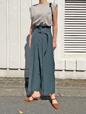 「ハイウエストパンツ」｜「アイテム（その他）」を使った、Jewelobeさん（レディース・171cm）の春コーディネート