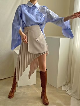 「アシンメトリー」｜「アイテム（その他）」を使った、Jewelobeさん（レディース・158cm）の春コーディネート