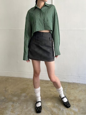 「クロップドトップス」｜「アイテム（その他）」を使った、Jewelobeさん（レディース・165cm）の秋コーディネート