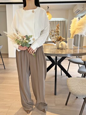 「ドルマンスリーブ」｜「アイテム（その他）」を使った、Jewelobeさん（レディース・155cm）の春コーディネート