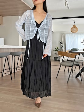 「透かし編みニット」｜「アイテム（その他）」を使った、Jewelobeさん（レディース・155cm）の夏コーディネート
