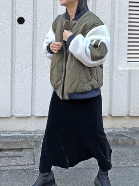 「ベロアスカート」｜「アイテム（その他）」を使った、Jewelobeさん（レディース・155cm）の秋コーディネート