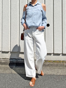 「肌見せ」｜「アイテム（ショルダーバッグ）」を使った、Jewelobeさん（レディース・171cm）の春コーディネート