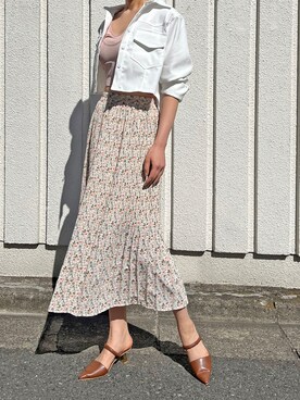 「クロップドトップス」｜「アイテム（キャミソール）」を使った、Jewelobeさん（レディース・171cm）の春コーディネート