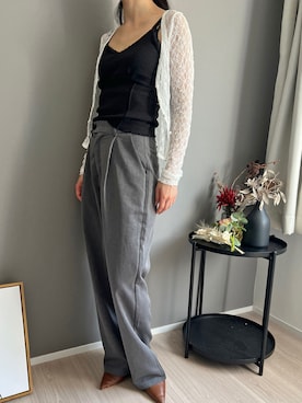 「カラー×コーデ」｜「アイテム（スラックス）」を使った、Jewelobeさん（レディース・155cm）の夏コーディネート