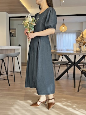 「デニムワンピース」｜「アイテム（その他）」を使った、Jewelobeさん（レディース・155cm）の春コーディネート
