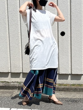 「ロールアップ」｜「アイテム（ワンピース/ドレス）」を使った、Jewelobeさん（レディース・155cm）の春コーディネート