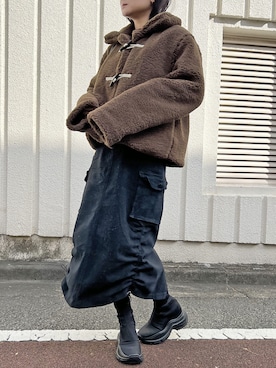 「チョコ色に染まれ」｜「アイテム（その他）」を使った、Jewelobeさん（レディース・155cm）の冬コーディネート