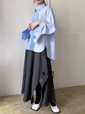 「アシンメトリー」｜「アイテム（その他）」を使った、Jewelobeさん（レディース・165cm）の春コーディネート