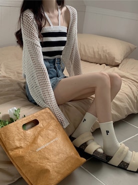 「初秋コーデ」｜「アイテム（その他）」を使った、Jewelobeさん（レディース・157cm）の夏コーディネート