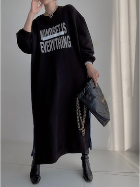 「スウェットワンピース」｜Jewelobeさん（レディース・156cm）の冬コーディネート