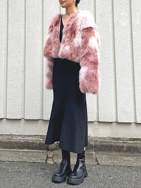 「ノーカラージャケット」｜「アイテム（その他アウター）」を使った、Jewelobeさん（レディース・171cm）の秋コーディネート