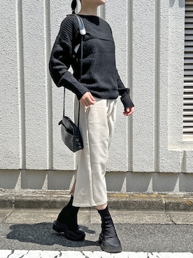 「クロップドトップス」｜「アイテム（セットアップ）」を使った、Jewelobeさん（レディース・155cm）の秋コーディネート