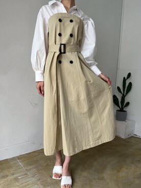 「トレンチ」｜「アイテム（その他）」を使った、Jewelobeさん（レディース・165cm）の冬コーディネート