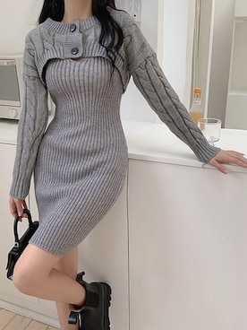 「ニットアップ」｜Jewelobeさん（レディース・158cm）の冬コーディネート