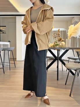 「スウェットスカート」｜「アイテム（ブルゾン）」を使った、Jewelobeさん（レディース・155cm）の夏コーディネート
