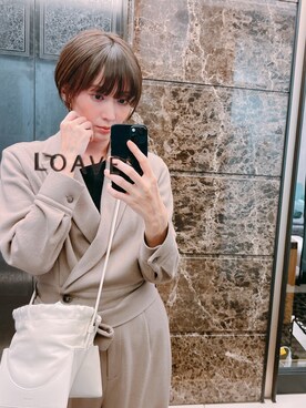 「BALLSEY（ボールジィ）のアイテム（オールインワン・サロペット）」を使った、mikaさん（レディース・160cm）の秋コーディネート