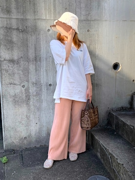 「OZOC（オゾック）のアイテム（ショルダーバッグ）」を使った、☺︎sara☺︎さん（レディース・149cm）の夏コーディネート