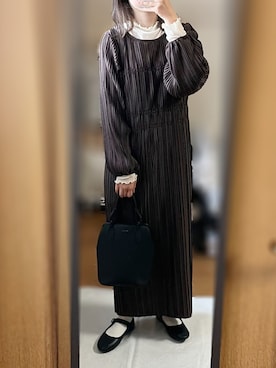 「アイテム（ハンドバッグ）」を使った、moca..さん（レディース・147cm）の秋コーディネート