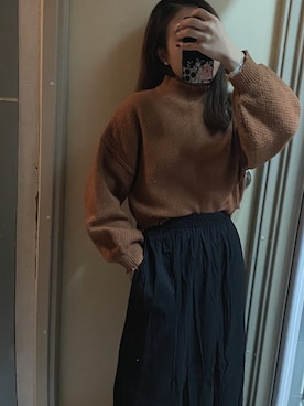 Averina Chuさん（レディース・158cm）の冬コーディネート