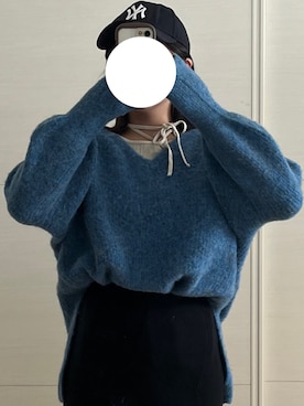 「ブルー」｜n o n o :)さん（レディース・161cm）の冬コーディネート