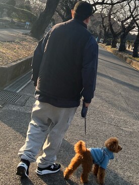 「WILD THINGS（ワイルドシングス）のアイテム（ミリタリージャケット）」を使った、PUPUKUMAさん（メンズ・177cm）の春コーディネート