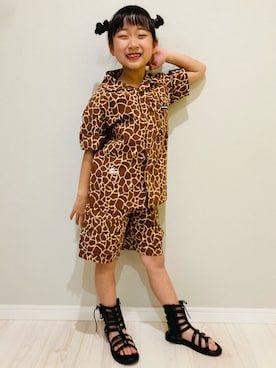 「Right-on（ライトオン）のアイテム（パンツ）」を使った、ゆりももさん（キッズ・122cm）の春コーディネート