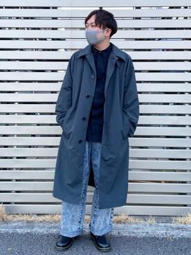 「レースアップシューズ」｜「アイテム（トレンチコート）」を使った、har_papaさん（メンズ・170cm）の春コーディネート