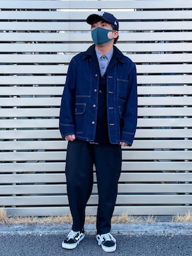 「セットアップ風」｜「アイテム（ブルゾン）」を使った、har_papaさん（メンズ・170cm）の冬コーディネート