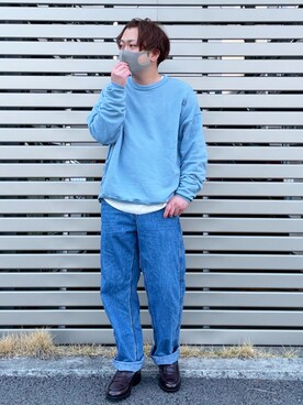 「CREARE -LINO-（クレアーレリノ）のアイテム（スウェット）」を使った、har_papaさん（メンズ・170cm）の春コーディネート