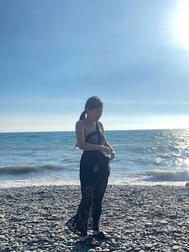 「5（ファイブ）のアイテム（スカート）」を使った、Yi Ting Huさん（レディース・148cm）の春コーディネート