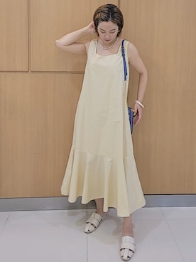 「INGNI（イング）のオーバーラップフラットシューズ（その他シューズ、ベージュ系）」を使った、WEAR 中国さん（レディース）の夏コーディネート