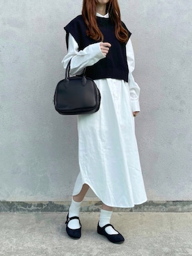 「DHOLIC（ディーホリック）のアイテム（シャツワンピース）」を使った、aikoさん（レディース・165cm）の秋コーディネート