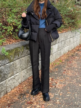 「アイテム（ダウンジャケット/コート）」を使った、aikoさん（レディース・165cm）の秋コーディネート