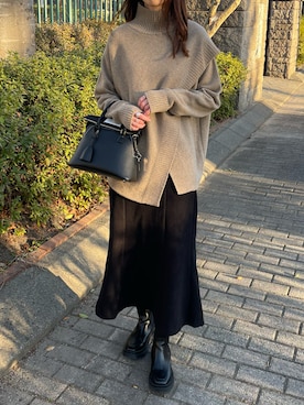 「DHOLIC（ディーホリック）のアイテム（リング）」を使った、aikoさん（レディース・165cm）の冬コーディネート