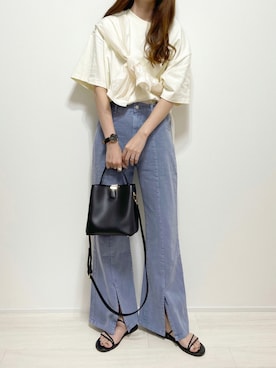 「cuorequal（クオレコール）のアイテム（パンツ）」を使った、aikoさん（レディース・165cm）の夏コーディネート