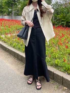 「デニムっていいよね」｜「アイテム（アクセサリー）」を使った、aikoさん（レディース・165cm）の夏コーディネート