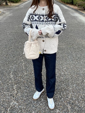 「DHOLIC（ディーホリック）のアイテム（リング）」を使った、aikoさん（レディース・165cm）の冬コーディネート