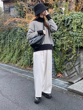 「AZUL by moussy（アズールバイマウジー）のトラックソールサイドゴアブーツ（ブーツ）」を使った、aikoさん（レディース・165cm）の冬コーディネート