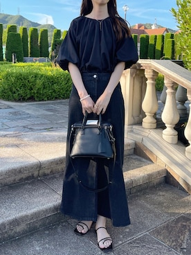 「CENE（セネ）の【CENE】セネ/ ビッククロスリング（リング）」を使った、aikoさん（レディース・165cm）の夏コーディネート