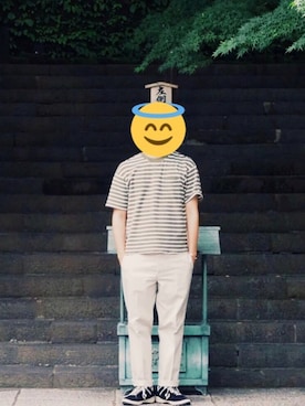 「アイテム（チノパンツ）」を使った、yukiさん（メンズ・186cm・20代）の夏コーディネート