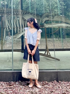 「休闲」｜「アイテム（その他シューズ）」を使った、PPさん（レディース・162cm）の夏コーディネート