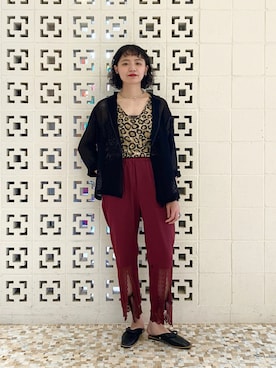 「MIYAO（ミヤオ）のアイテム」を使った、おふじさん（レディース・165cm）の夏コーディネート