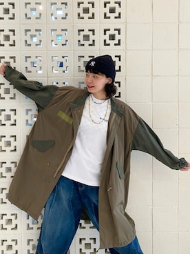 「M-65」｜「アイテム（その他アウター）」を使った、おふじさん（レディース・165cm）の秋コーディネート