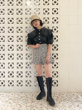 「Sister Jane（シスタージェーン）のアイテム（シャツ/ブラウス）」を使った、おふじさん（レディース・165cm）の夏コーディネート