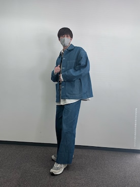 「春服デビュー宣言」｜「アイテム（カバーオール）」を使った、永遠さん（メンズ・181cm）の春コーディネート