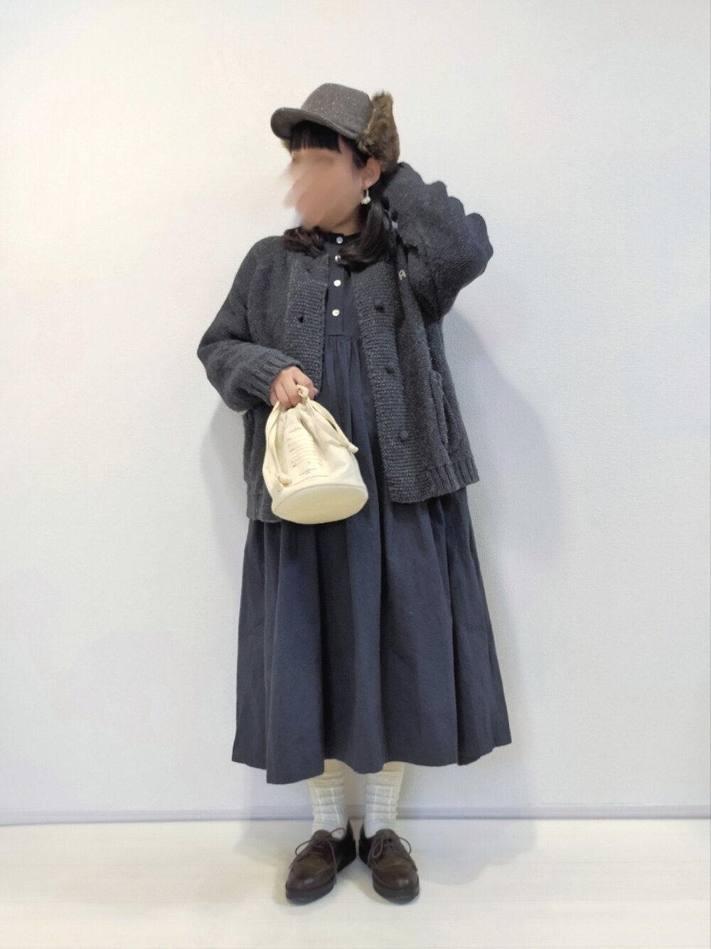 SM2 - 35th SA刺繍ブリティッシュウールカーディガン　グレー Samansa Mos2（サマンサ モスモス）の「35th SA刺繍