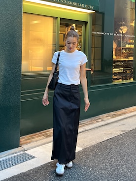 「アイテム（スカート）」を使った、Rannaさん（レディース・166cm）の秋コーディネート