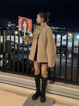 「レディースファッション」｜「アイテム（ジャケット/アウター）」を使った、Rannaさん（レディース・166cm）の冬コーディネート